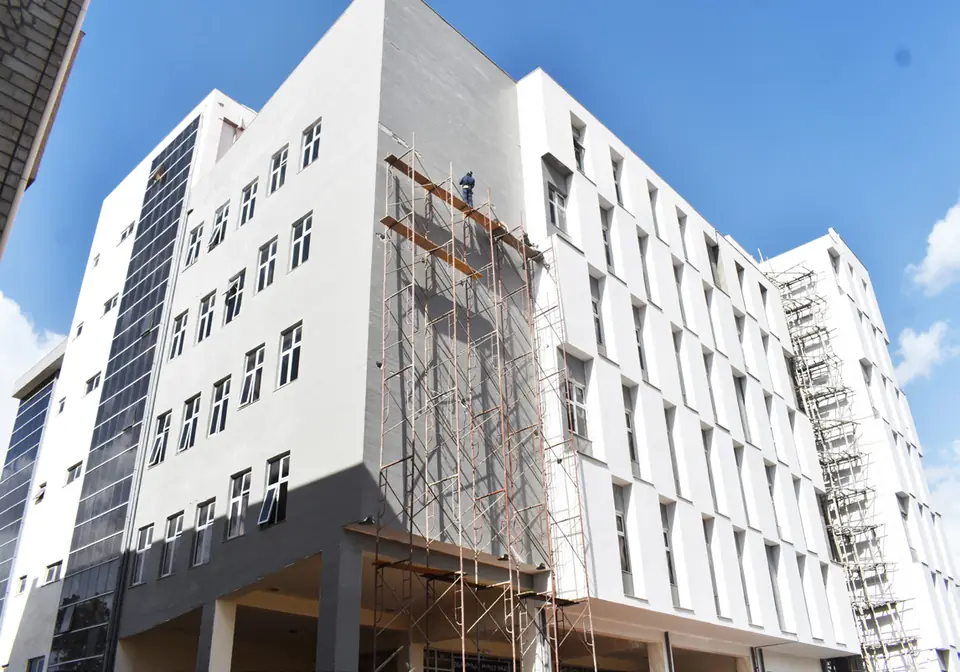 White multi-storey college building