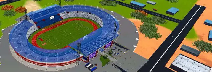 Aerial rendering of the Hawassa Modern Stadium Complex